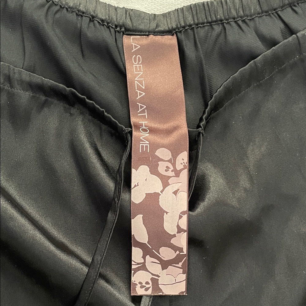 La SENZA Black Satin Wide Leg Pants - Picture 8 of 11